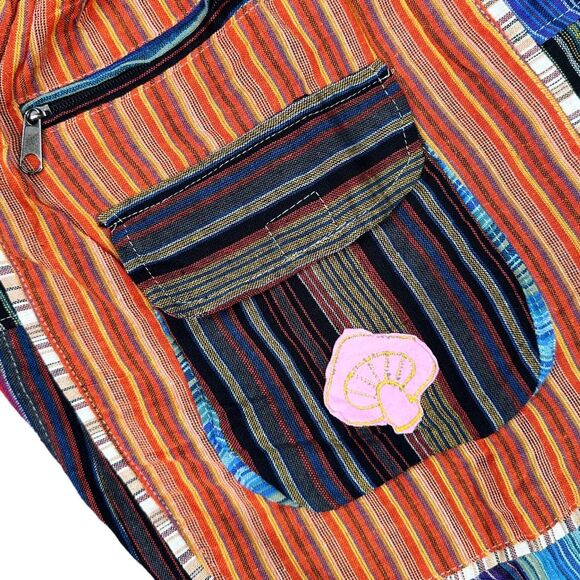 Unique Handmade Nepalese Boho Patchwork Jogger Pants - Size Large - Picture 5 of 7